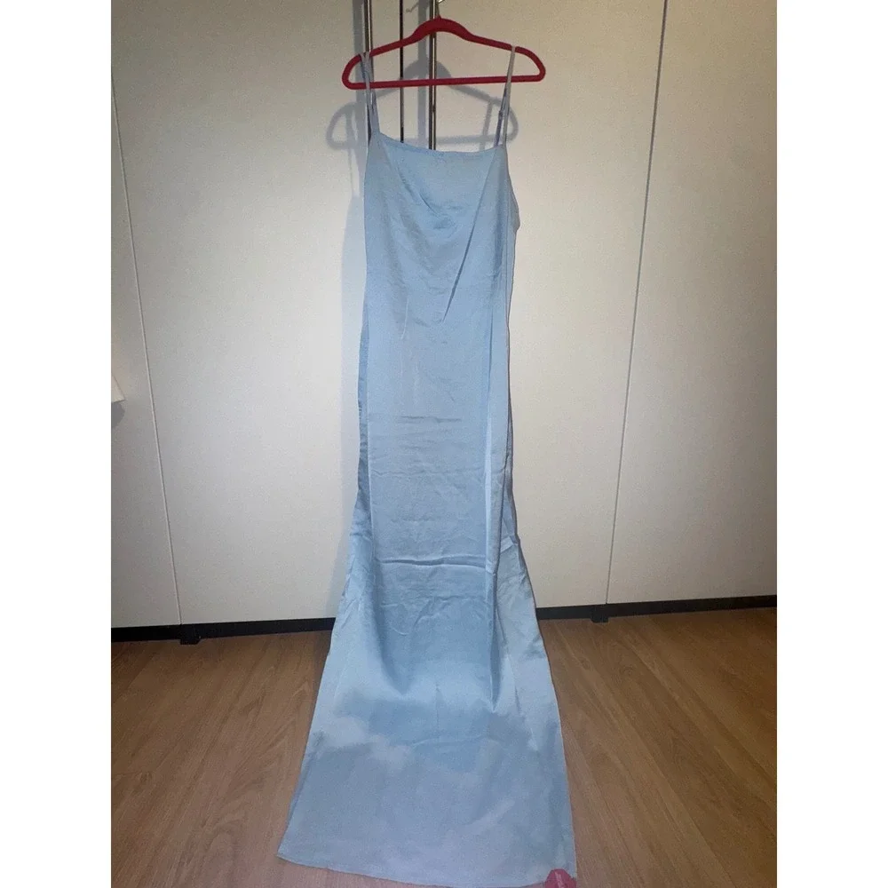 shop denim dress women Blue Meli Women's Waisted Lightweight 3/4 Sleeve Maxi Shirt Dress - Size 0 category:special_occasion/valentines_day/men My Top ACNH Clothes Do not tumble dry COLOR:TAUPE